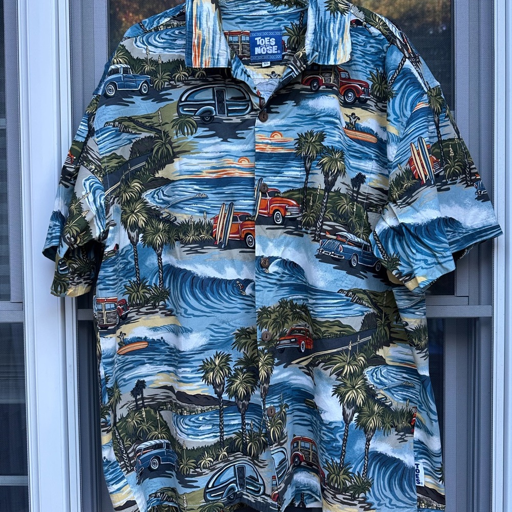 Toe's Nose Men's Coastal Adventure Shirt - Multicolor